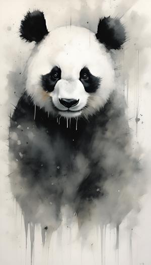 Watercolor Panda Portrait - Free Download - AI Scribbles