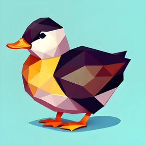 Geometric Duck Sculpture - Free Download - AI Scribbles