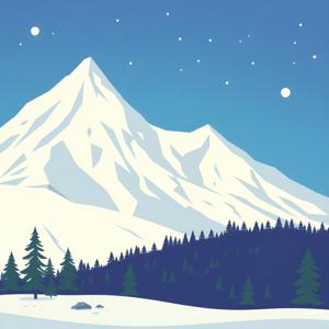 Snowy Mountain Under Starry Night Sky - Free Download - AI Scribbles