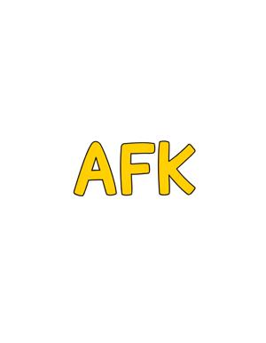 AFK Text in Yellow - Free Download - AI Scribbles