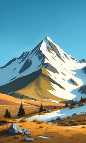 Mountain Valley Landscape With Pine Trees - Free Download - AI Scribbles