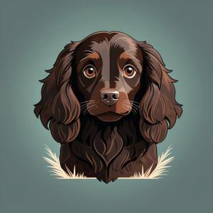 Stylized Black Cocker Spaniel Portrait - Free Download - AI Scribbles