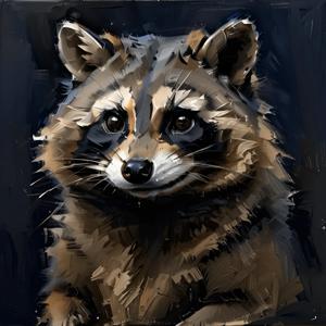 Abstract Raccoon Portrait - Free Download - AI Scribbles