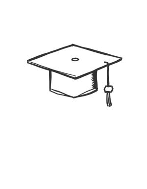 Line Drawing of Graduation Cap Icon - Free Download - AI Scribbles